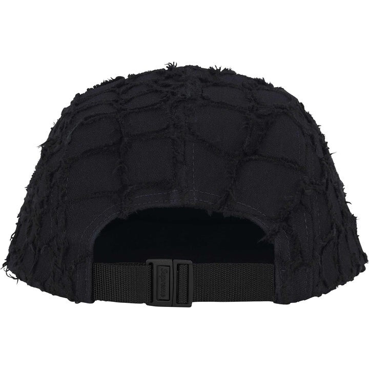 Supreme Frayed Croc Denim Camp Cap Black