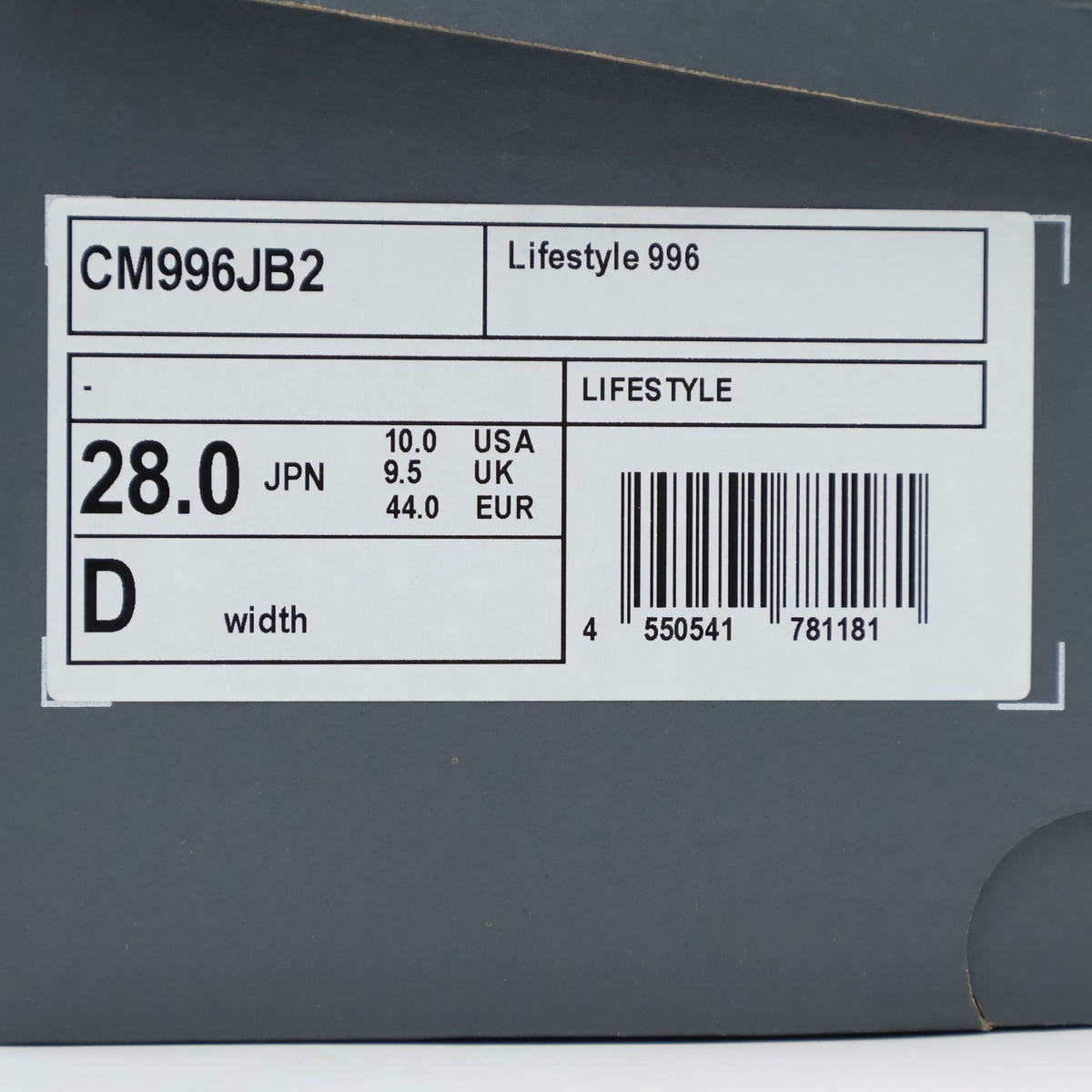 CM996JB2 New Balance 996V2 "Black/Silver Metallic" (Men's)