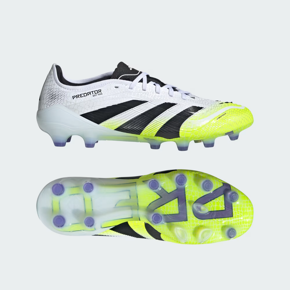 JR4516 adidas Predator Pro HG Cloud White/Core Black/Lucid Lemon (Men's)