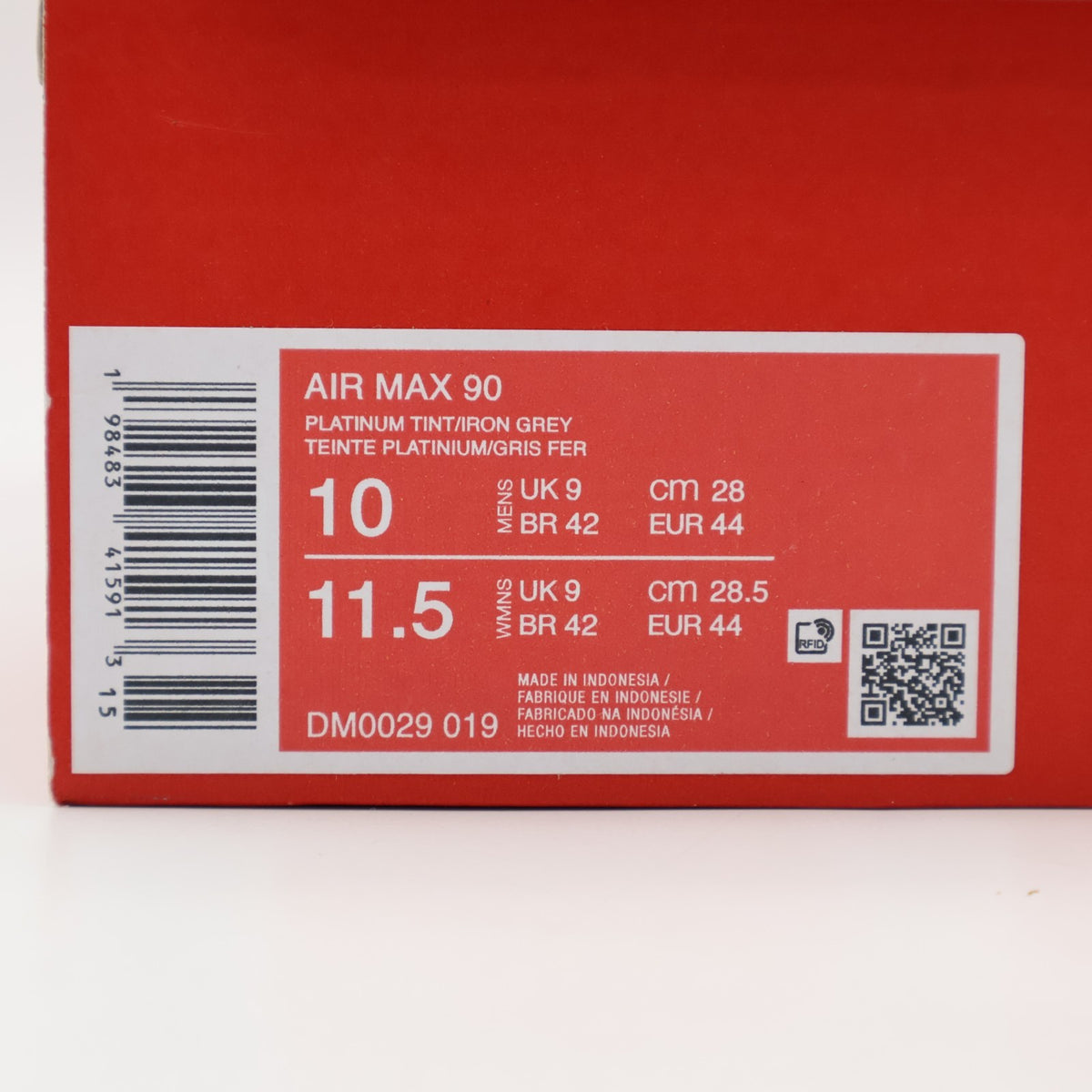 DM0029-019 Nike Air Max 90 Platinum Tint Blue Lightning Wolf Grey (Men's)