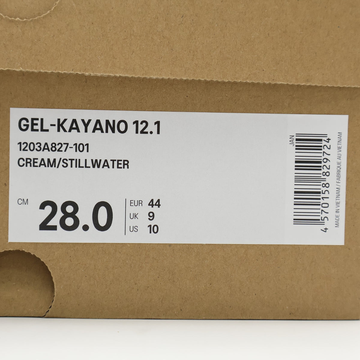 1203A827-101 Asics Gel-Kayano 12.1 Cream Stillwater (Men's)