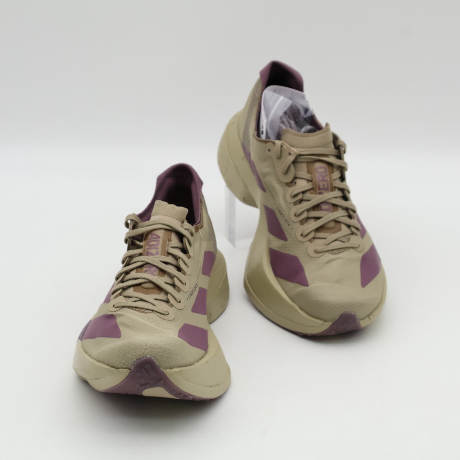 JP6997 adidas Adizero Adios Pro 4 Blanch Cargo Shadow Fig Iron Metallic (Men's)