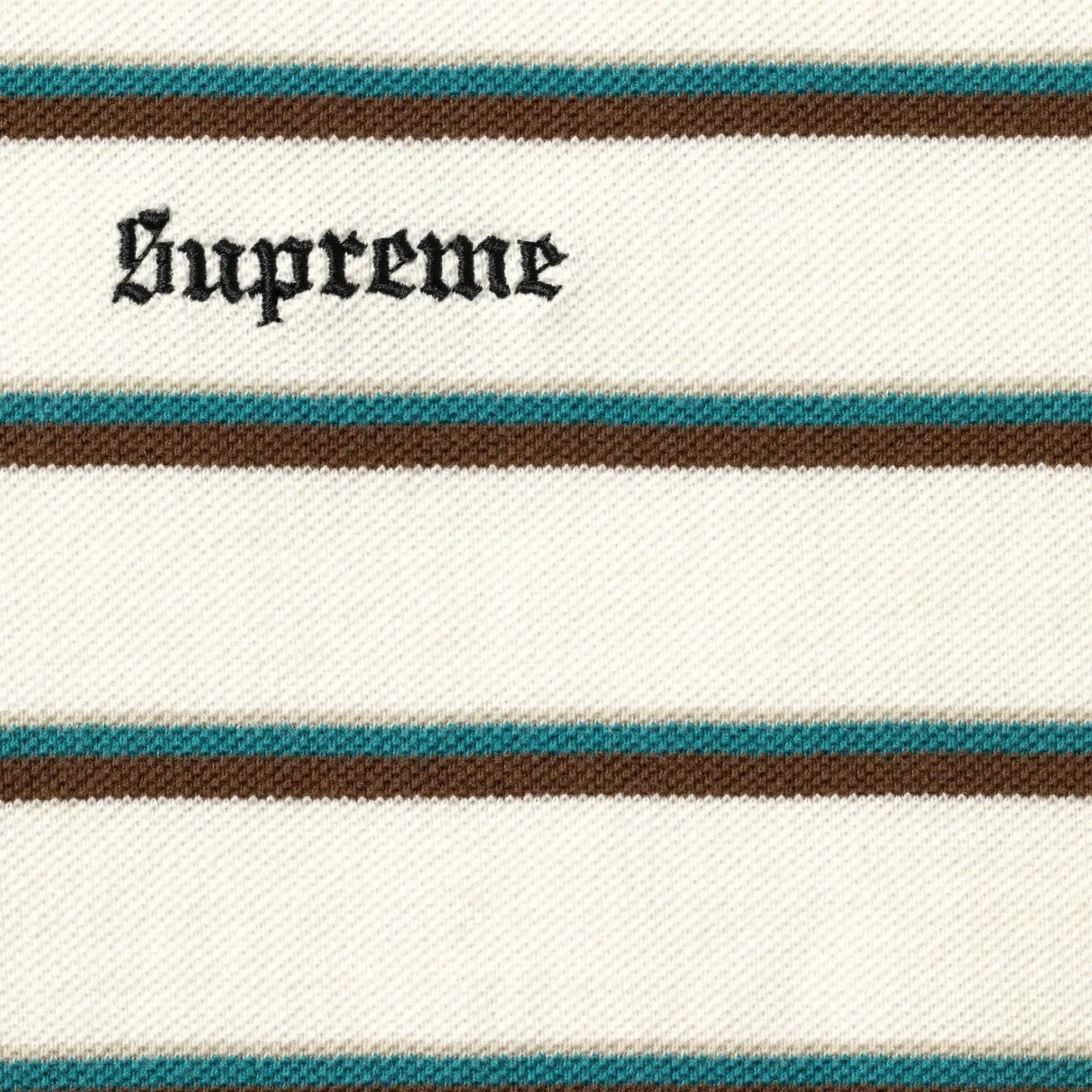Supreme Washed Stripe Polo White