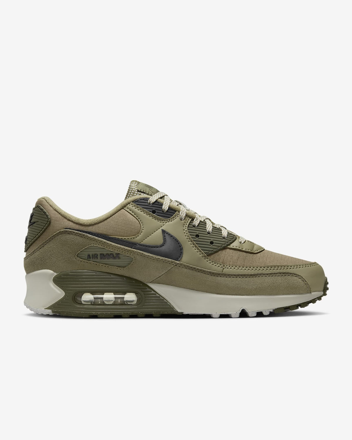 FB9657-200 Nike Air Max 90 Neutral Medium Olive Light Bone Black (Men's)