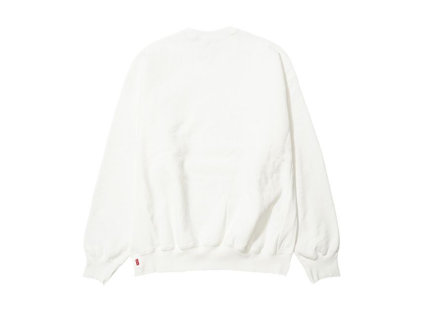 Supreme Washed Box Logo Crewneck White