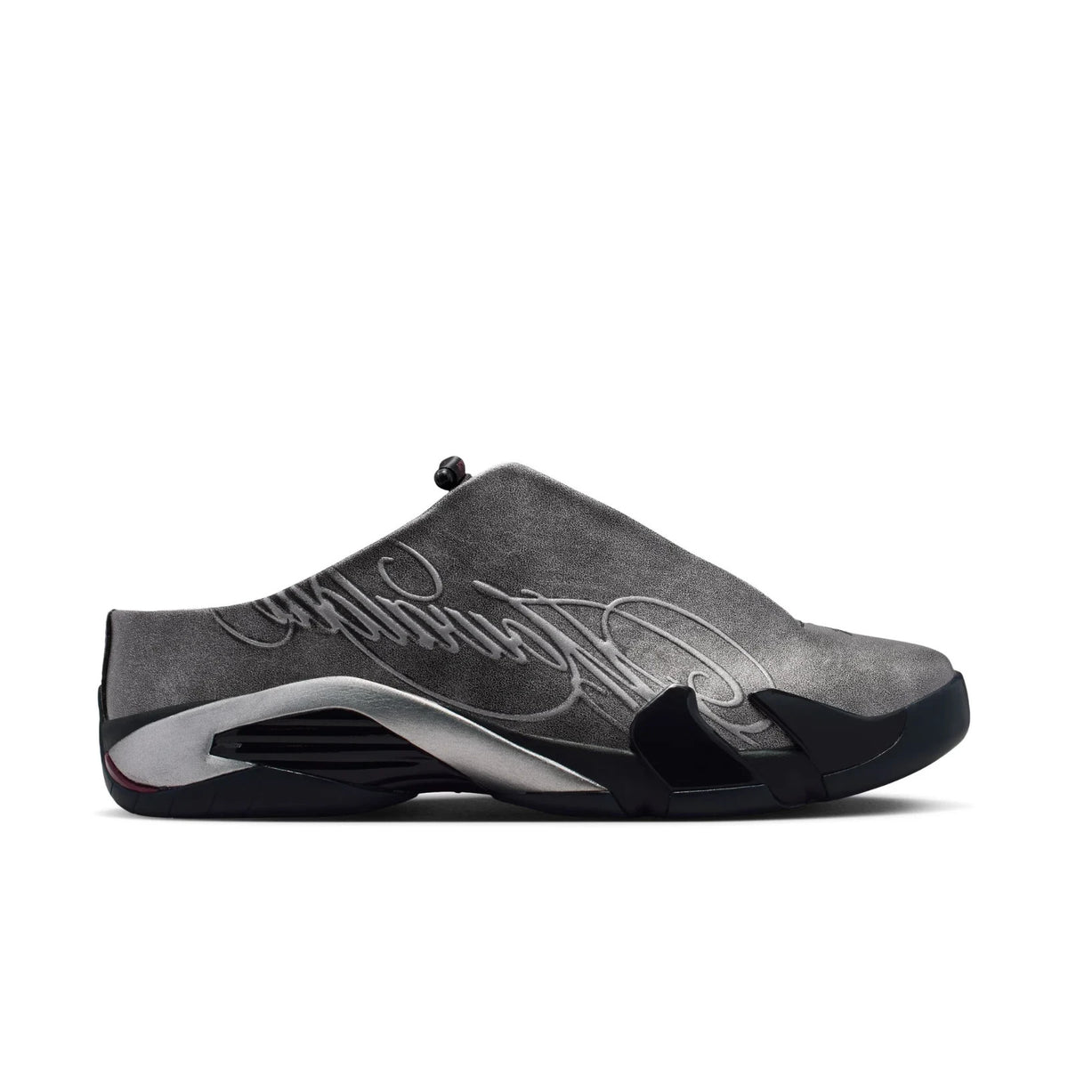 IR0908-001 Mowalola Ã Nike Air Jordan 14 Mule "Black/Metallic Silver" (Men's)