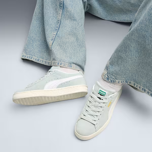 399781-43 Puma Suede Classic "Creme De Mint/PUMA White" (Men's)