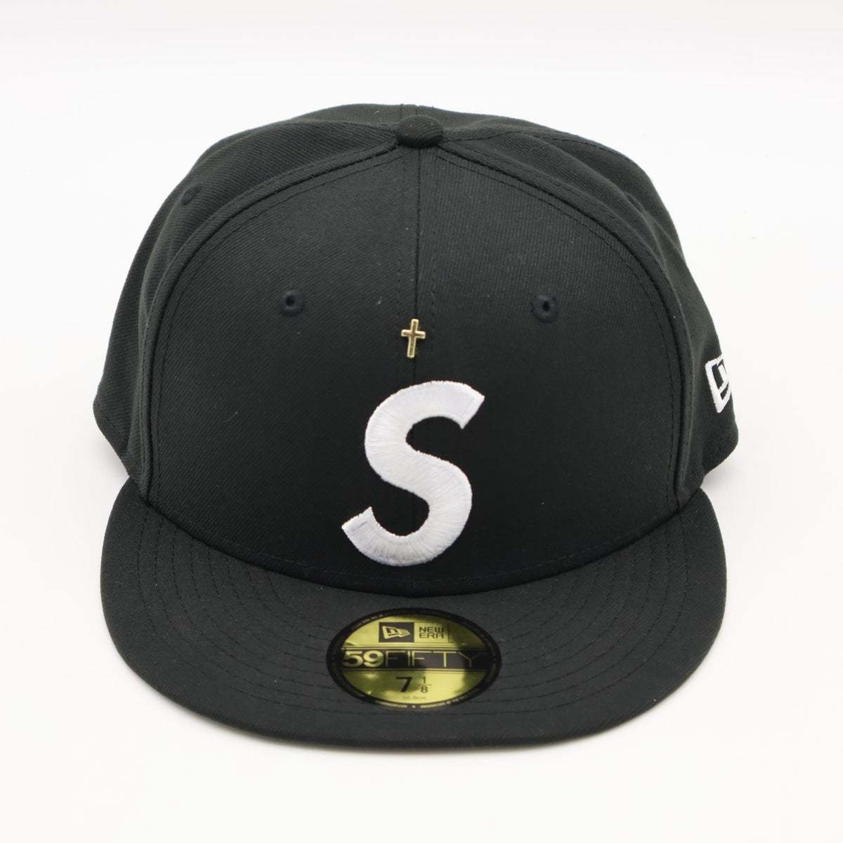 Supreme Gold Cross S Logo New Era Black