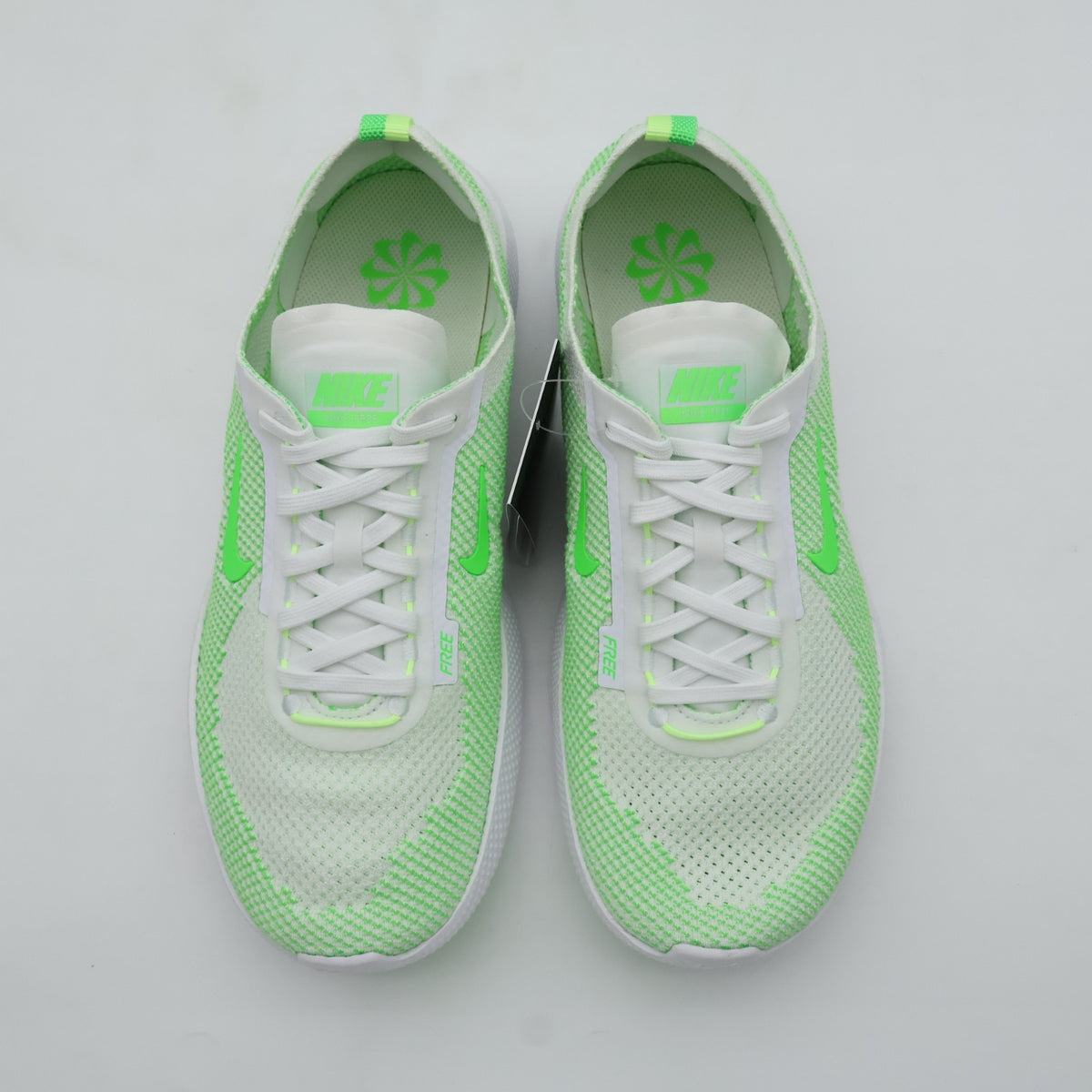 HF1078-102 Nike Free 2025 White Barely Volt Green Strike (Men's)