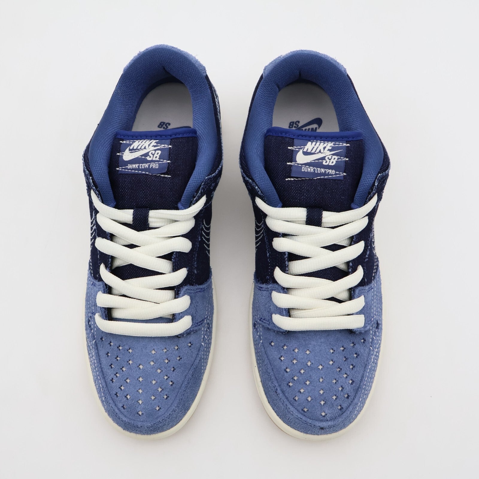 CV0316-400 Nike SB Dunk Low Sashiko Denim Gum Mystic Navy Light Brown (Men's)