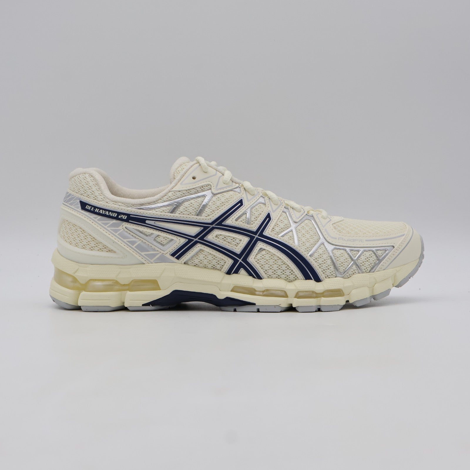 1203A388-104 Asics Gel-Kayano 20 Cream Independence Blue (Men's)