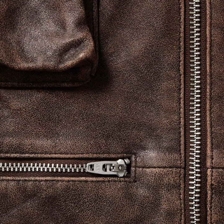 Supreme Leather Cargo Vest Brown