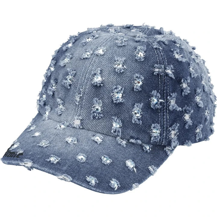 Supreme Hole Punch Rhinestone Denim 6-Panel Washed Indigo