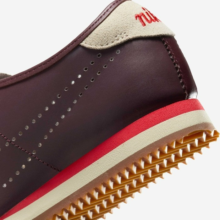 HQ1841-601 Nike Women's Cortez Leather Burgundy Crush Perforated Swoosh (Wome's)