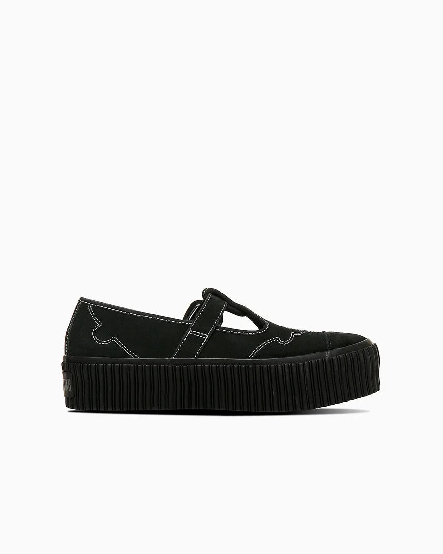 31315840  Converse All Star Lifted Ribtape T-Strap WT OX Black (Men's)