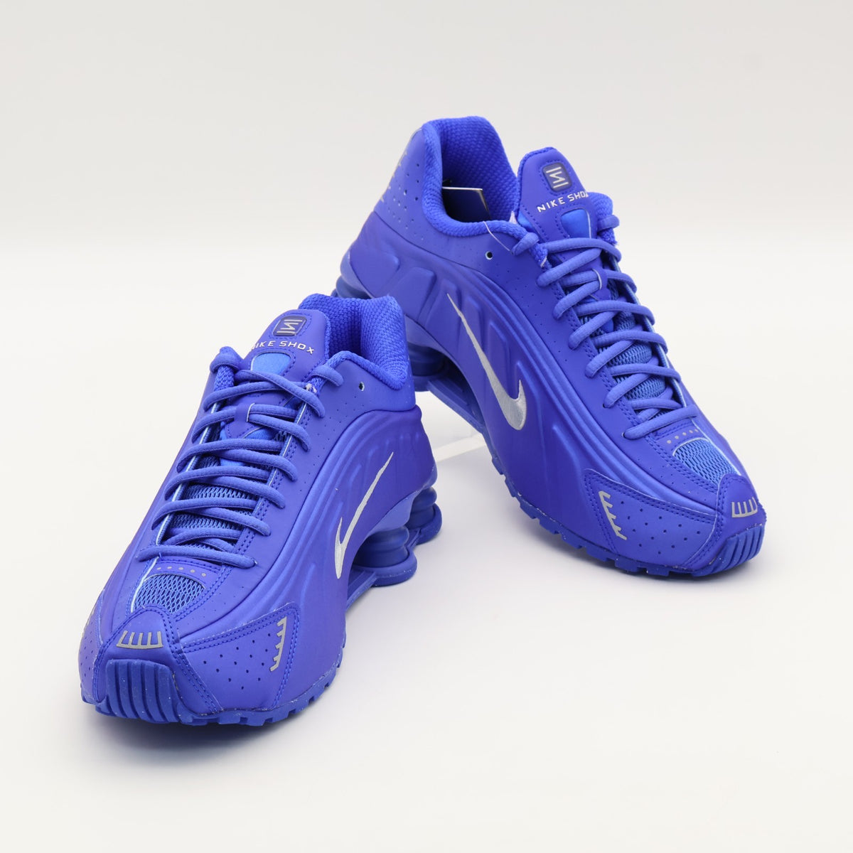 HJ7303-445 Nike Women's Shox R4 Racer Blue and Metallic Silver (Women's)