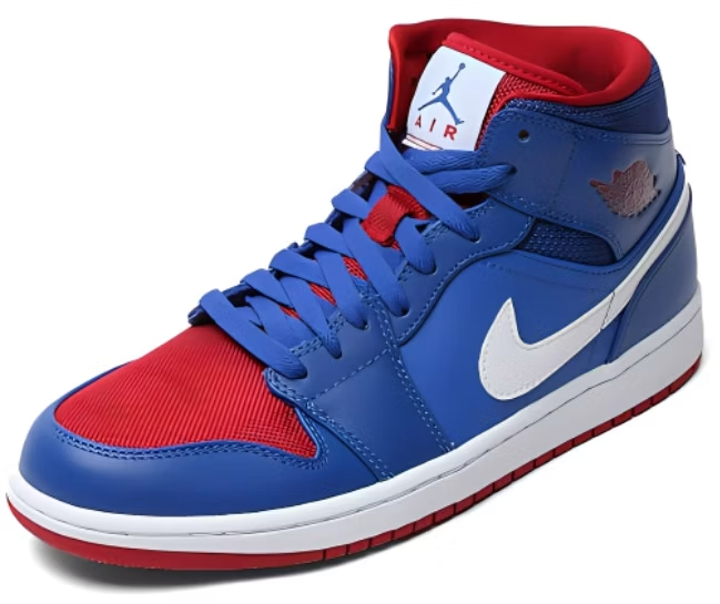 554724-407 Nike Air Jordan 1 Mid "Detroit Pistons" (Men's)