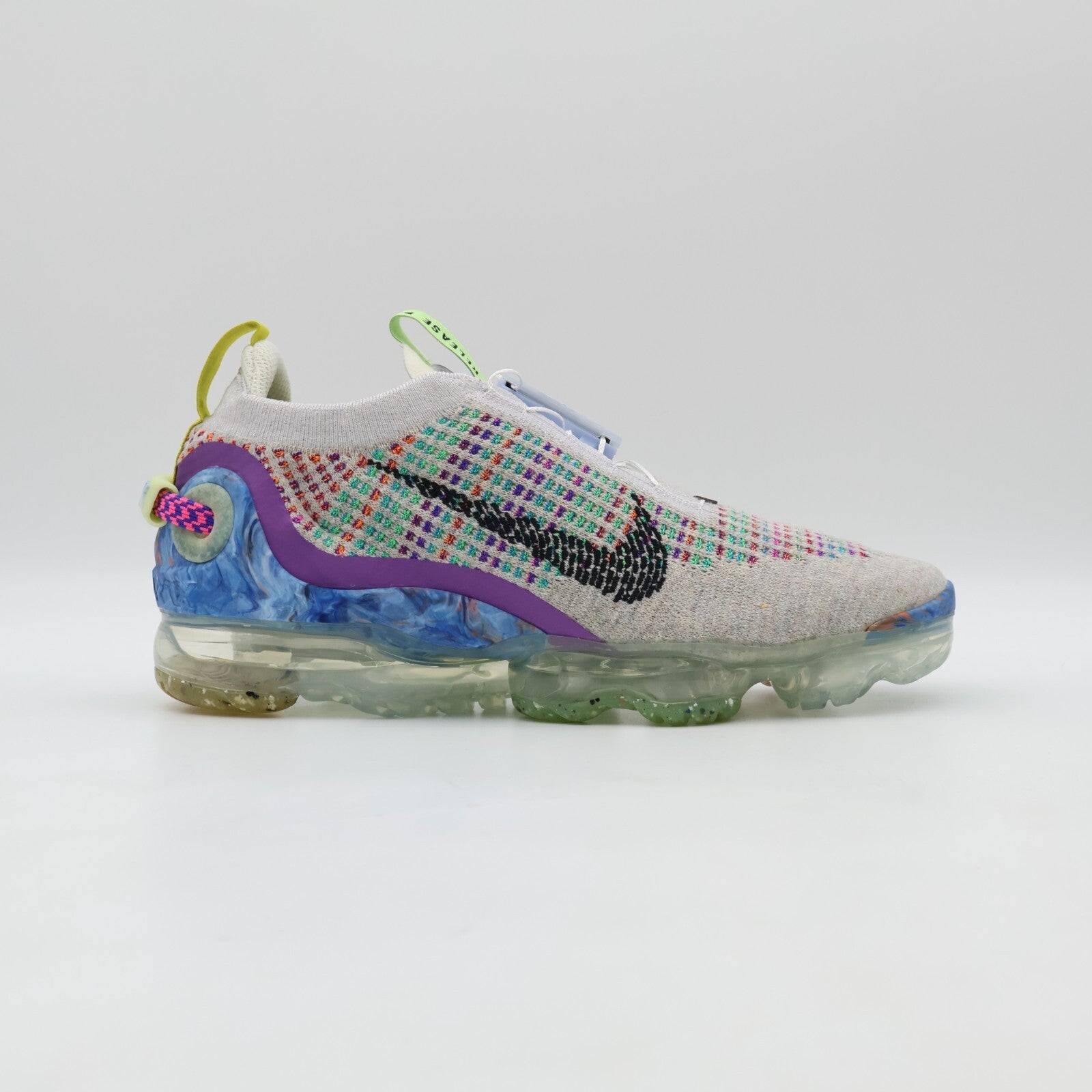 CJ6740-001 Nike Air Vapormax 2020 Flyknit Pure Platinum Multi Color Black (Men's