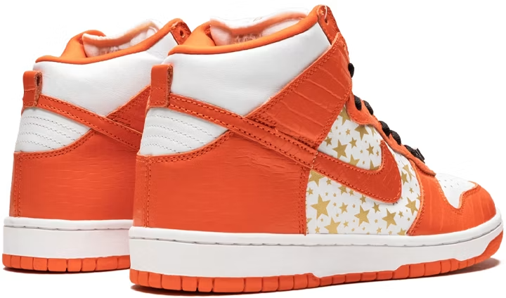 307385-181 Supreme Ã Nike SB Dunk High "Orange Stars" (Men's)