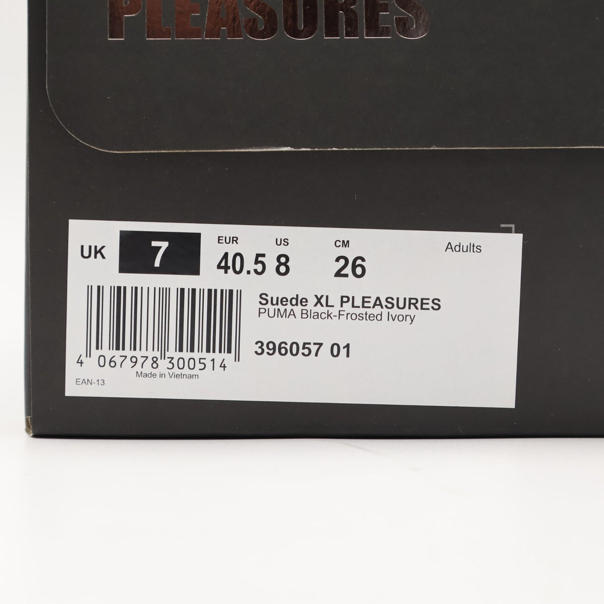 396057-01 PLEASURES Puma Suede XL Black (Men's)