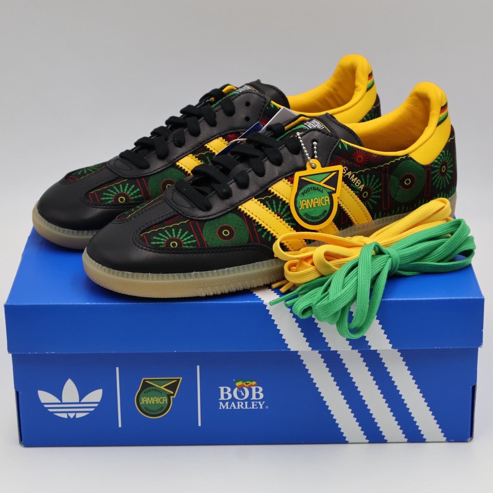 KI8571 Bob Marley adidas Samba Black Yellow Gum (Men's)