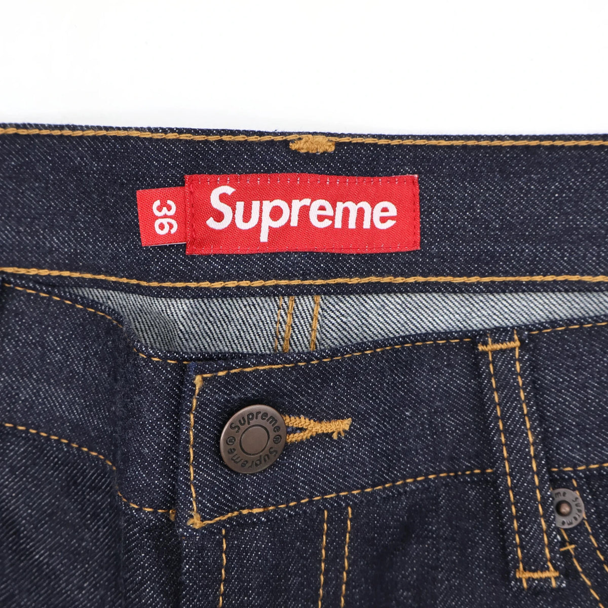 Supreme S Logo Rigid Baggy Jean Rigid Indigo