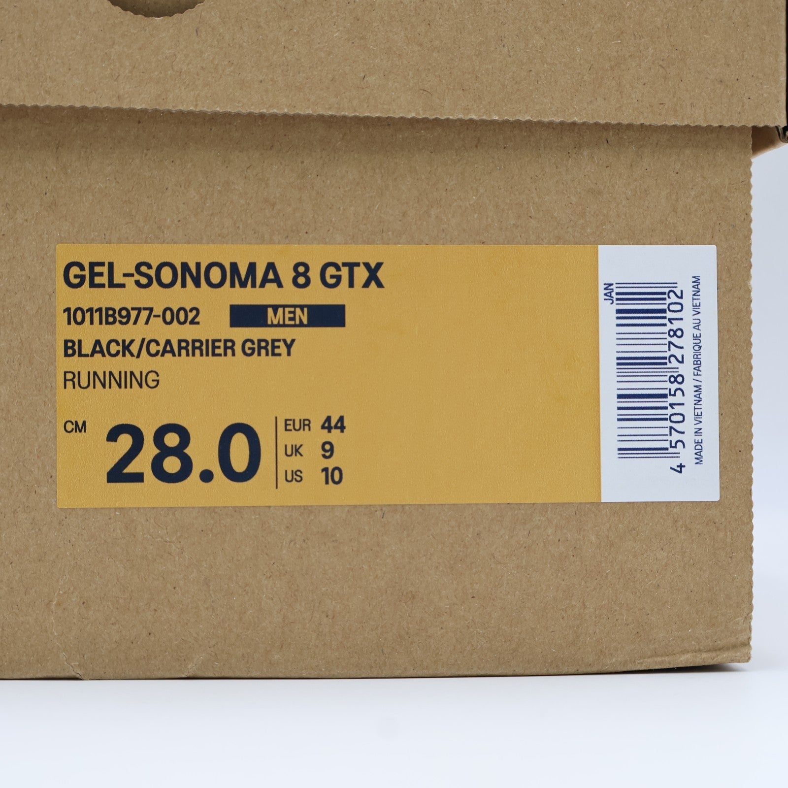 1011b977-002 Asics Gel-Sonoma 8 GORE-TEX Black Carrier Grey (Men's)