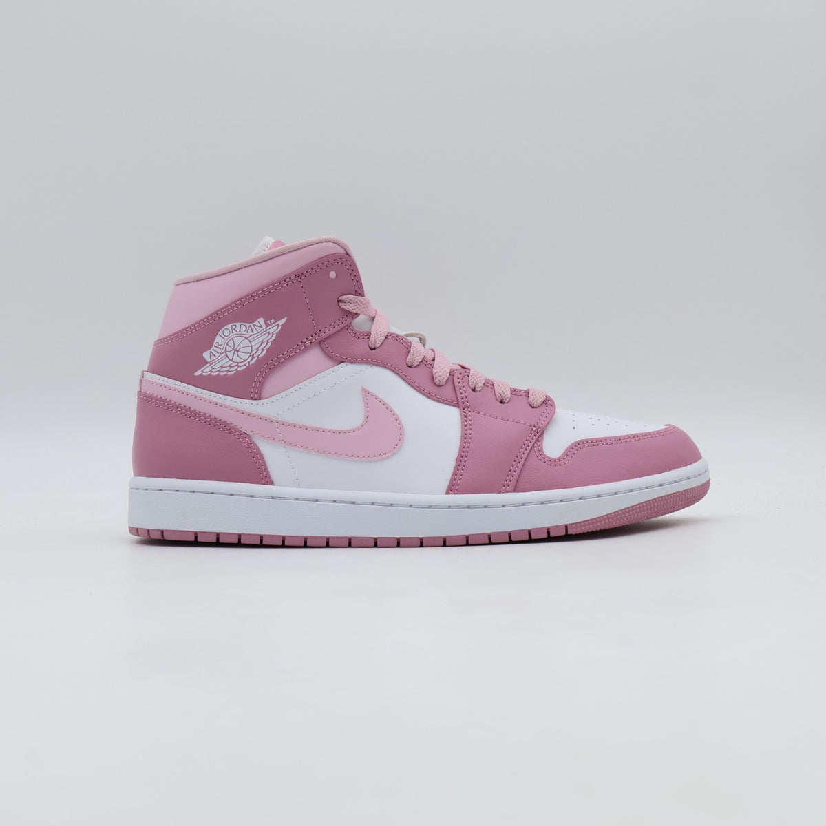 BQ6472-605 Nike Women's Air Jordan 1 Mid Elemental PinkIced Carmine (Women's)