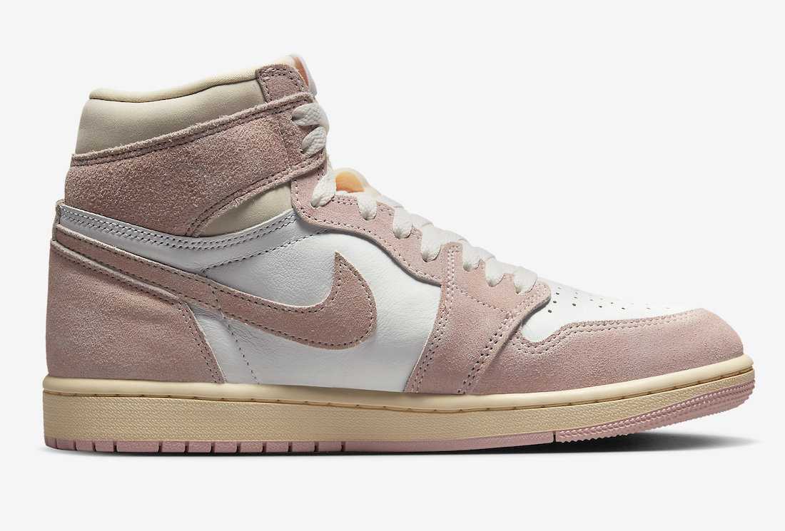 FD2596-600 Nike WMNS Air Jordan 1 Retro High OG Washed Pink Beige White Ivory