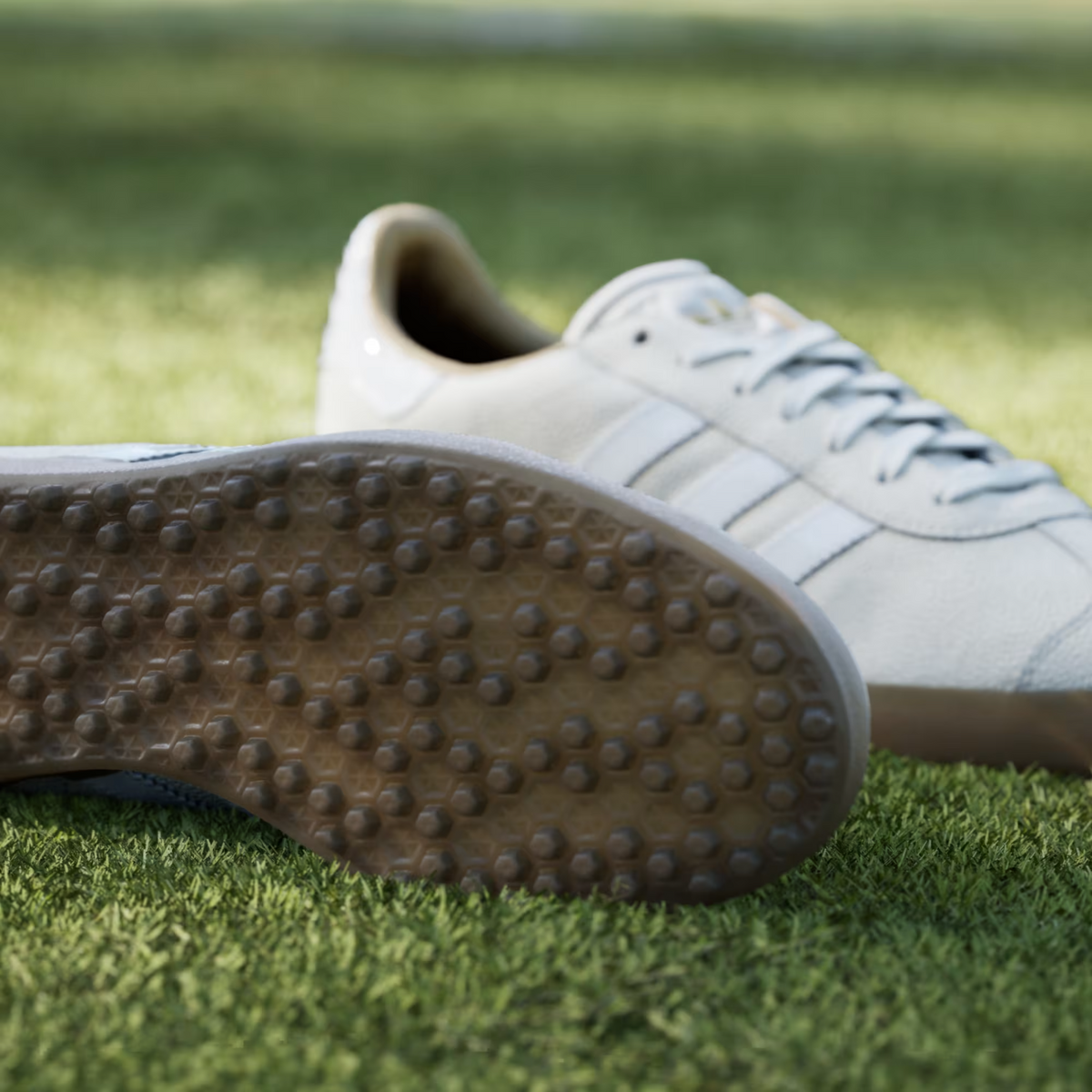 JI4156 adidas Gazelle Lux Spikeless Golf Chalk White/Cloud White/Gum (Men's)