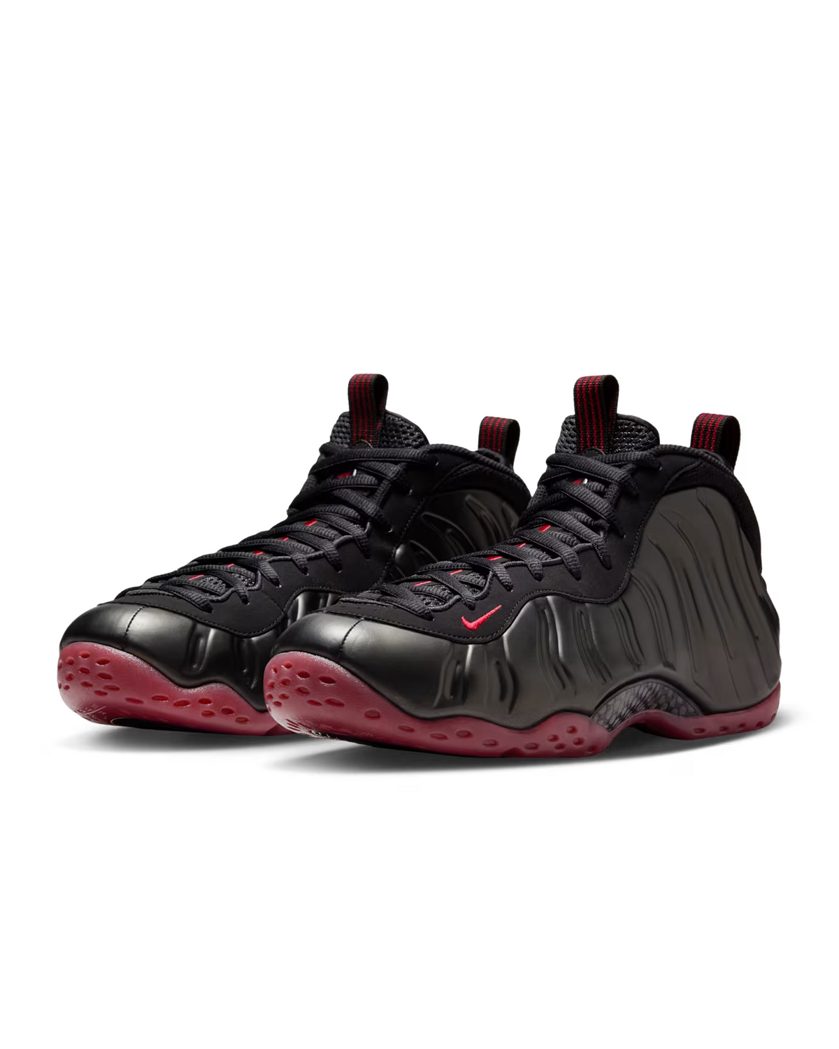 IB2219-001 Nike Air Foamposite One Cough Drop Black and Varsity Red 2025 (Men's)