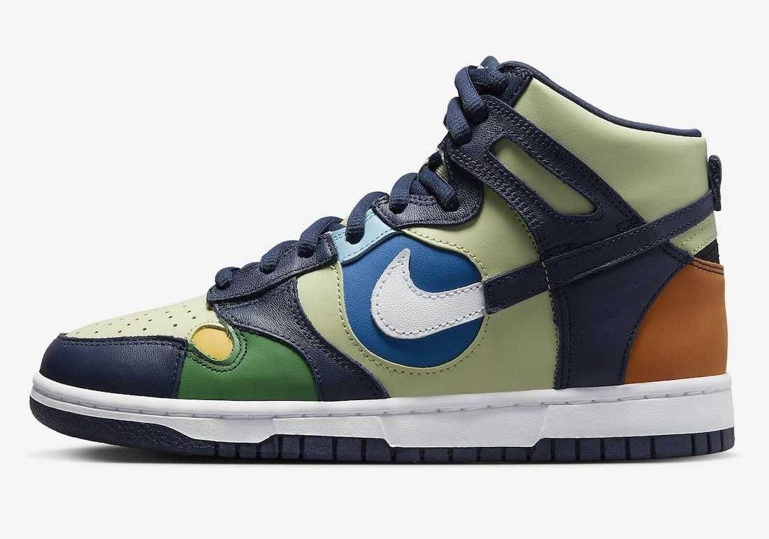 DQ7575-300 Nike Dunk High "Pistachio and Midnight Navy" (Women's)