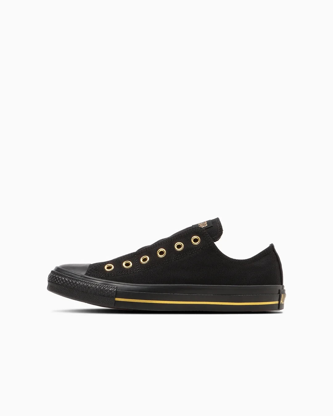 31316641 Converse All Star Goldstripe Slip OX Black Black (Men's)