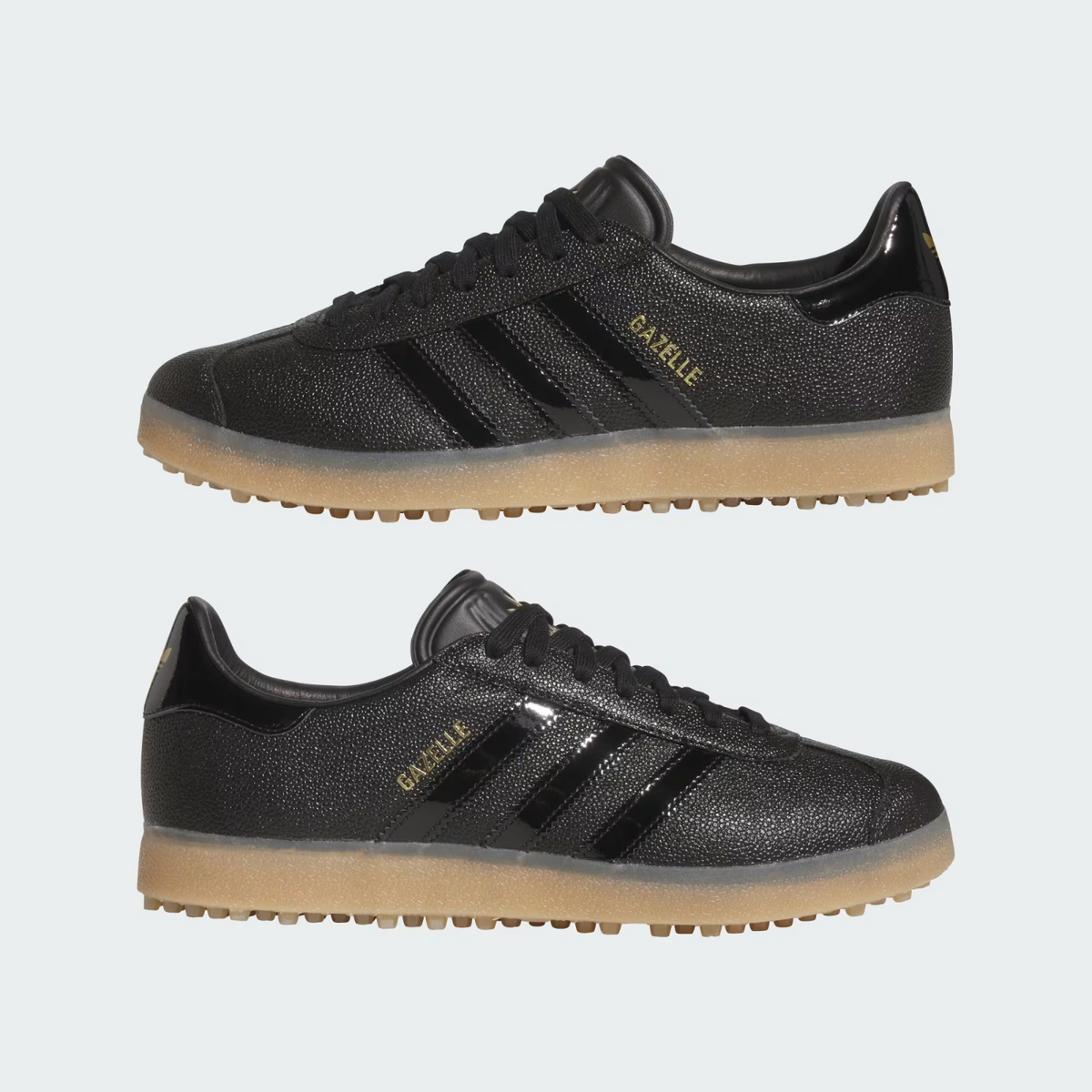 JI4157 adidas Gazelle Lux Spikeless Golf Core Black/Gum (Men's)