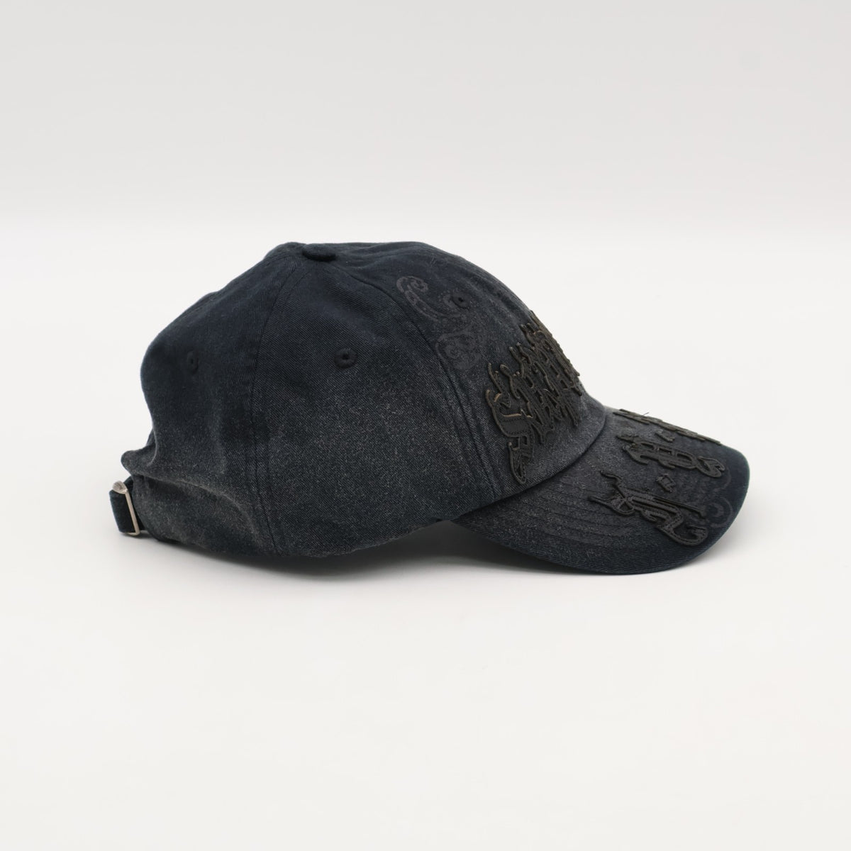 Supreme Leather Applique 6-Panel Black