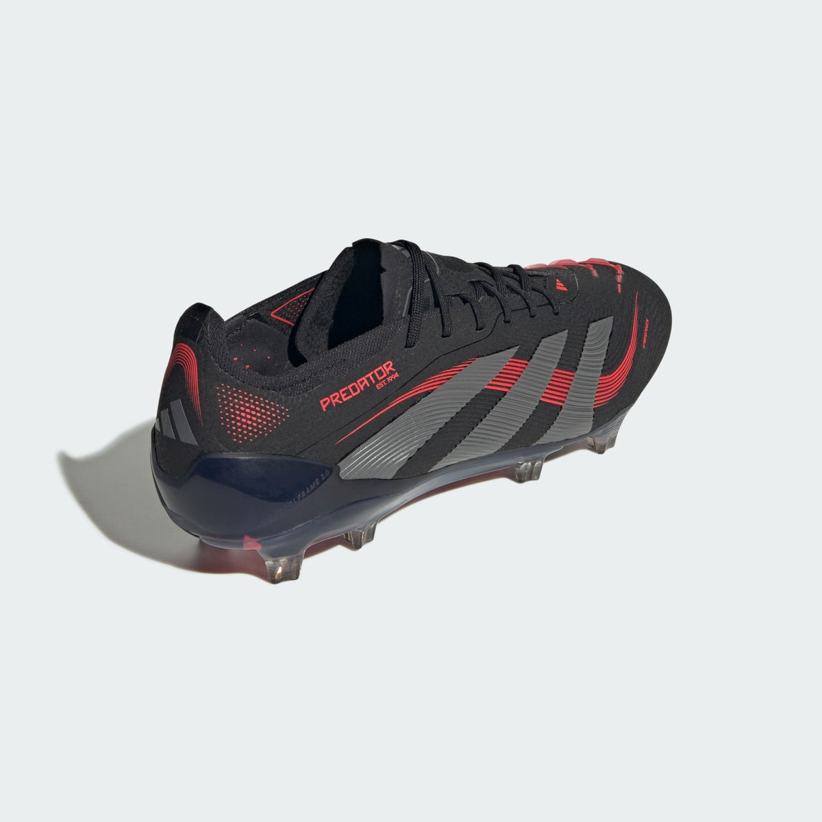 ID3878 adidas Predator Elite FG Core Black Grey Four Lucid Red (Men's)