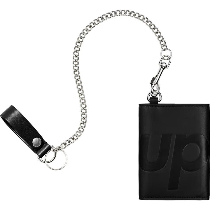 Supreme Leather Chain Wallet Black