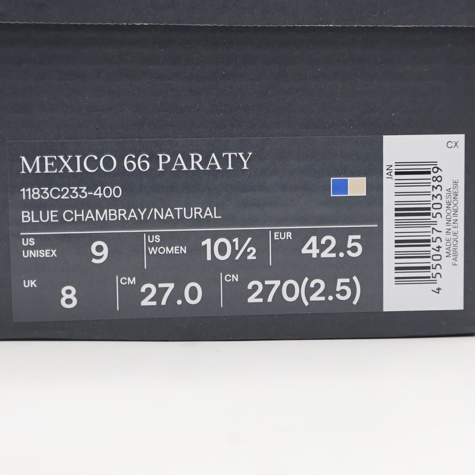 1183C233-400 Onitsuka Tiger Mexico 66 Paraty Blue Chambray Natural (Men's)