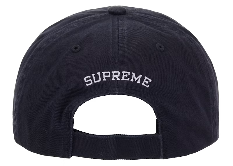 Supreme Embroidered Money Logo 6-Panel Navy