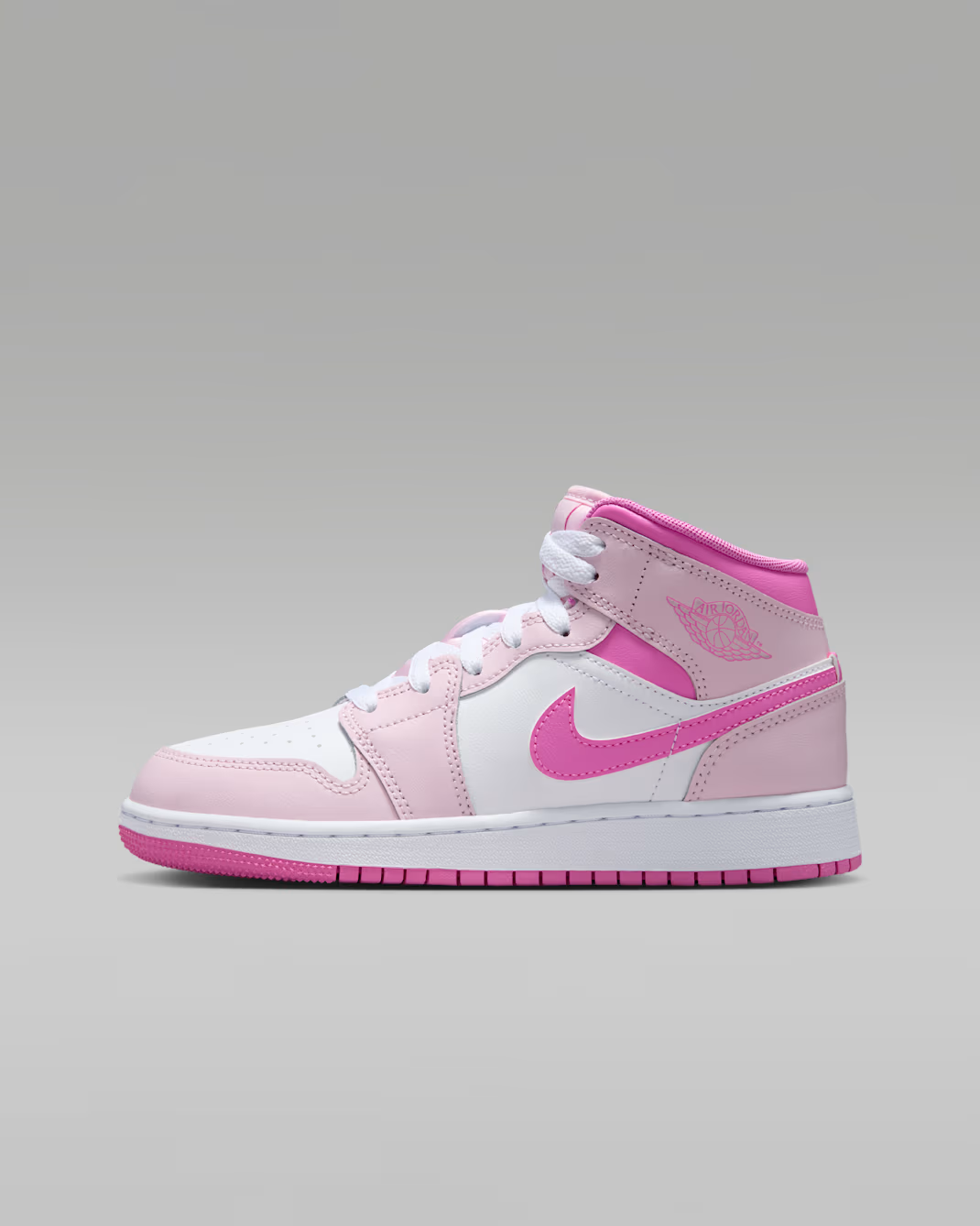 DQ8423-601 Nike GS Air Jordan 1 Mid "Pink Foam/China Rose"