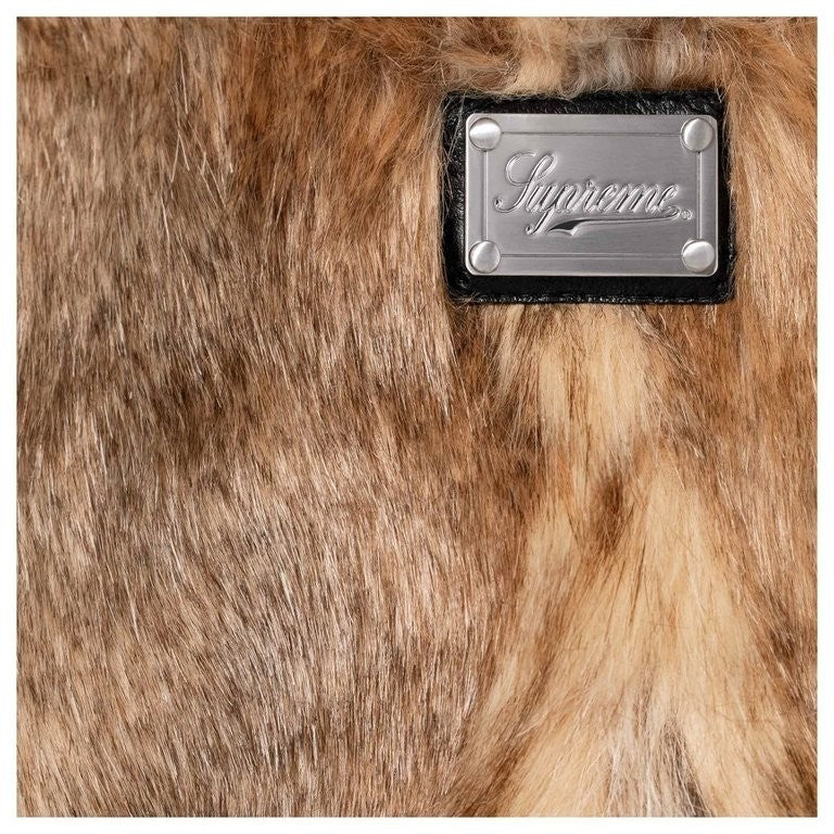 Supreme Lynx Faux Fur WINDSTOPPER Overcoat Tan