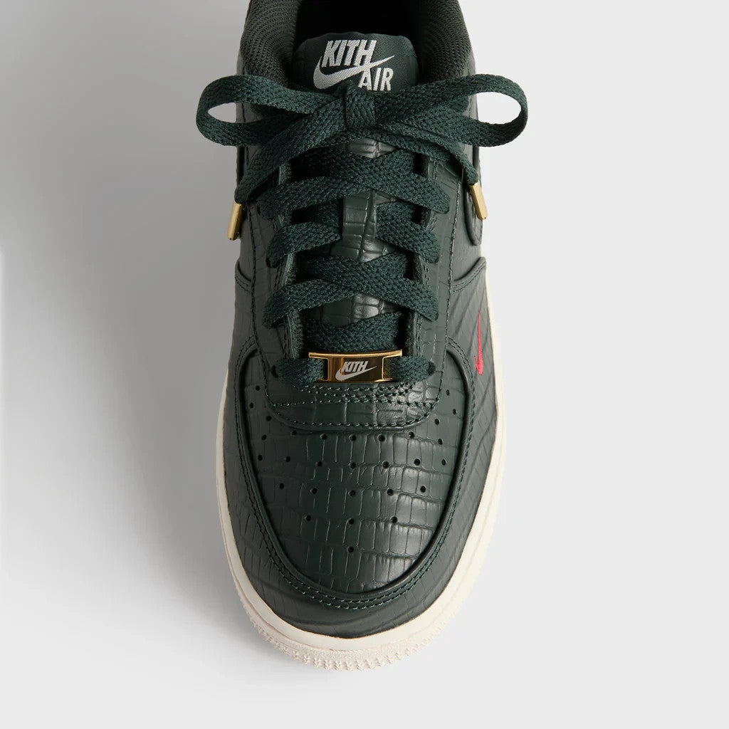 IM6037-300 KITH Nike GS Air Force 1 Low Black Spruce