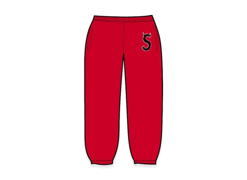Supreme Devil S Logo Sweatpant "Red"