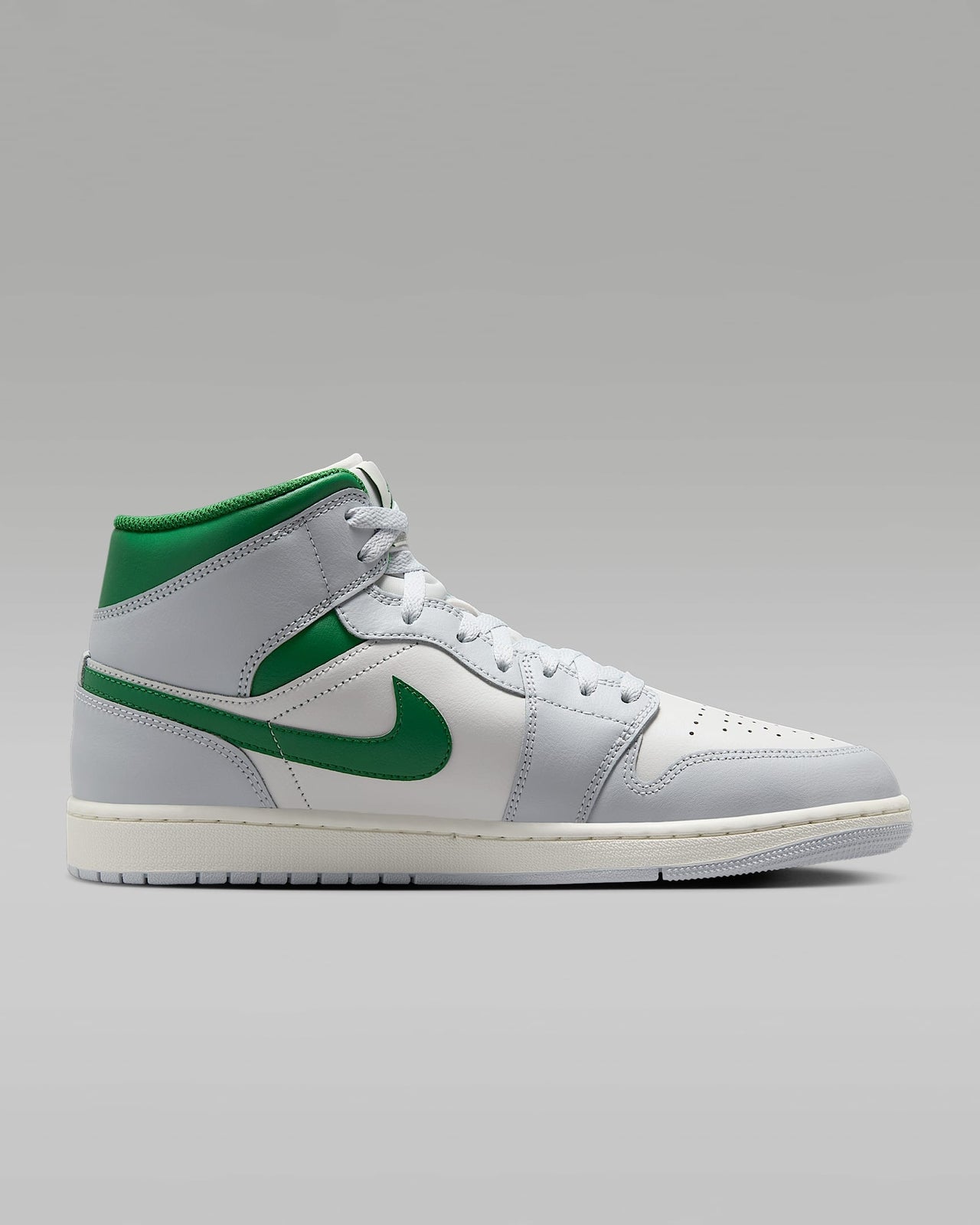DQ8426-142 Nike Air Jordan 1 Mid Summit White Pure Platinum Sail Pine (Men's)