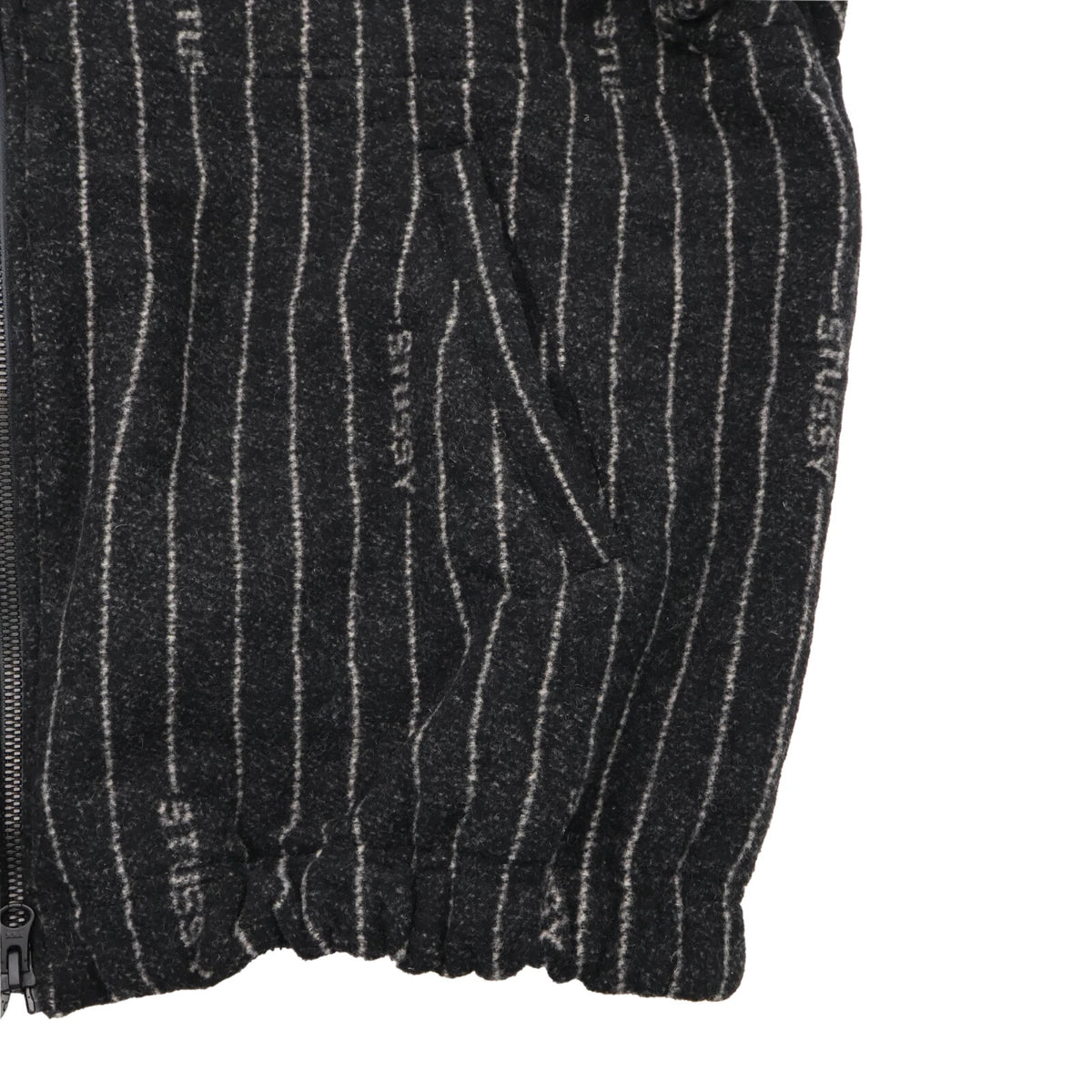 Stussy Nike Striped Wool Jacket Black