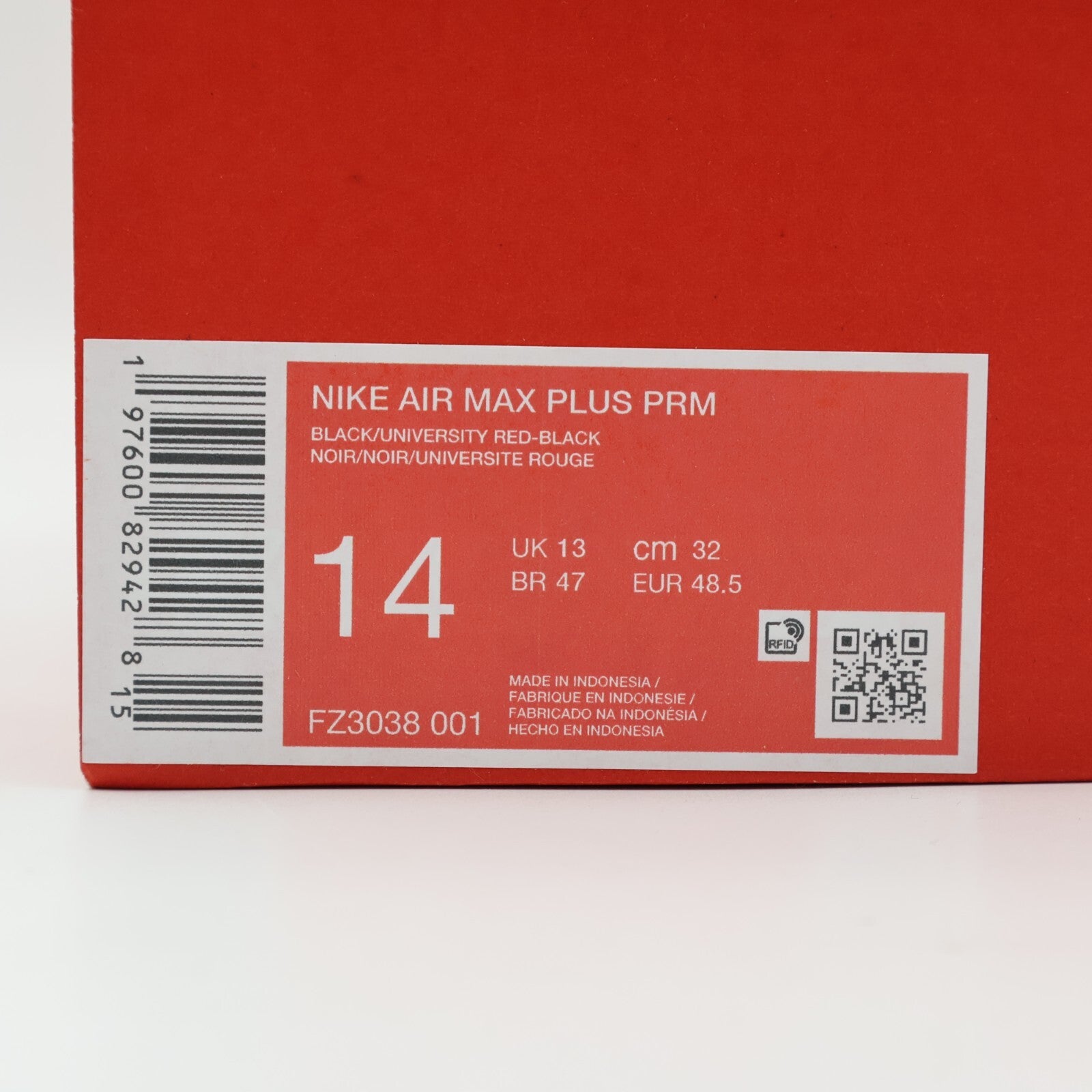 FZ3038-001 Nike Air Max Plus Premium Black Metallic Gold University Red (Men's)