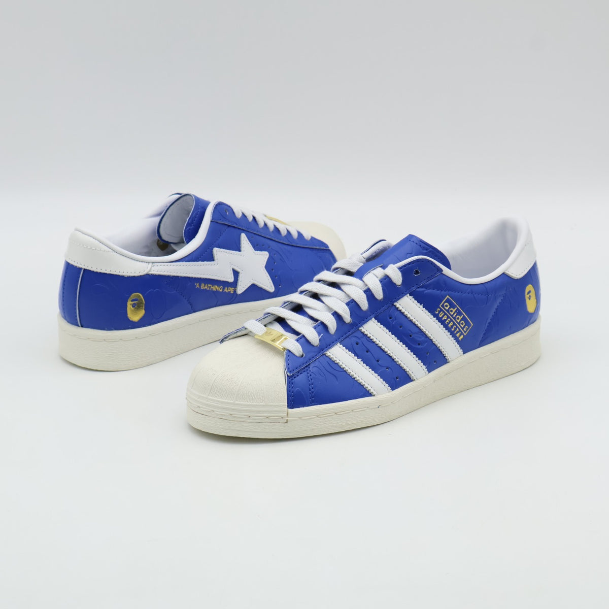 JR2702 A BATHING APE adidas originals Superstar Blue Footwear White Off (Men's)