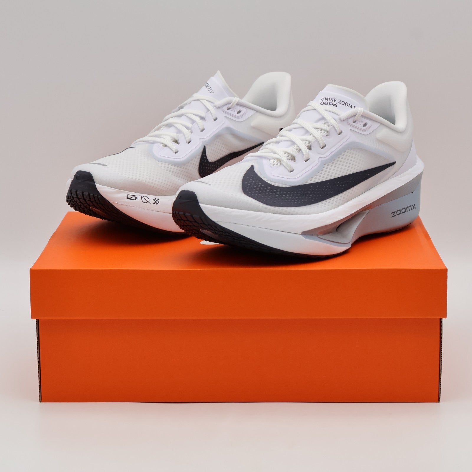 FN8454-104 Nike Zoom Fly 6 White Pure Platinum Obsidian Mist Gridiron (Men's)