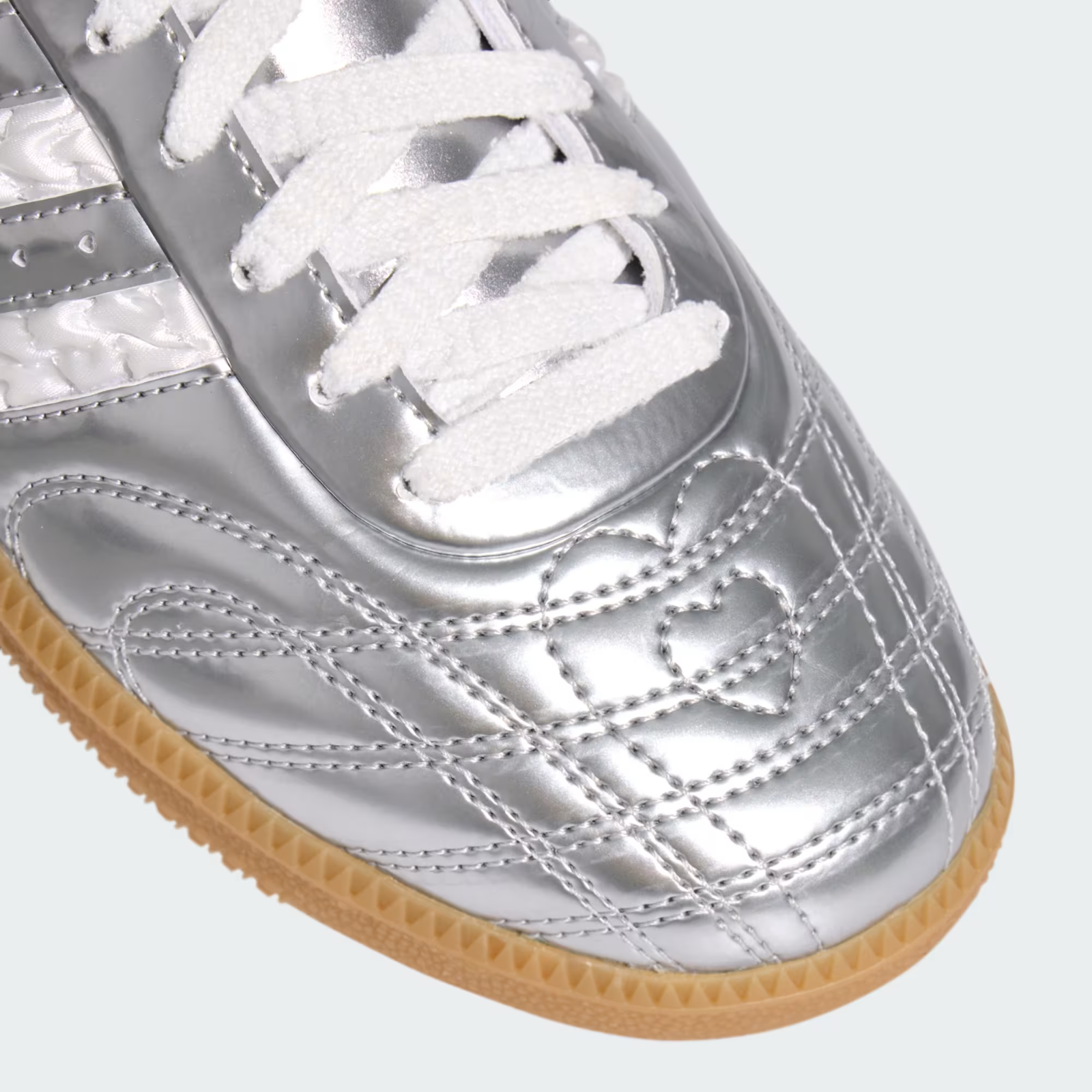 HP7105 adidas Samba JP Silver Metallic Core White (Men's)