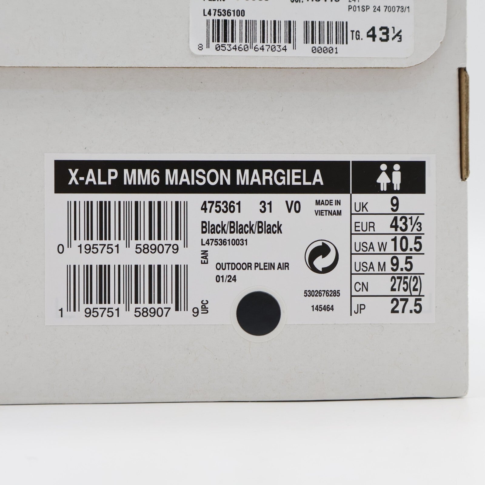 L47536100 Maison Margiela Salomon X-ALP Black (Men's)